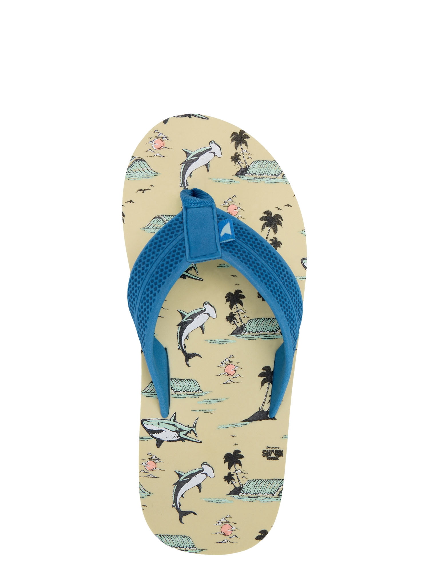 Rugged Shark Little & Big Boys Shark Week Eva Flip Flop