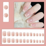 BYB Wearable Nail Mesh Inclined French Temperament Gentle Nail Paste Removable Nail Product (with Glue Inside) 1