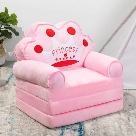 BYBYME Cotton Polyester Open Seat Convertible Sofa with Pockets, Crown