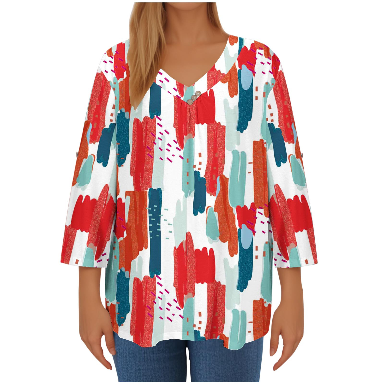 BYCMX Blouses for Women Dressy Discount Pullover Sweatshirt 3/4 Sleeve