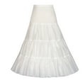 thumbnail image 1 of BYDOT Crinoline Underskirt Petticoat A-line Knee Length Hoopless White Half Slip for Women Bridal Dress Vintage Ball Gown, 1 of 12