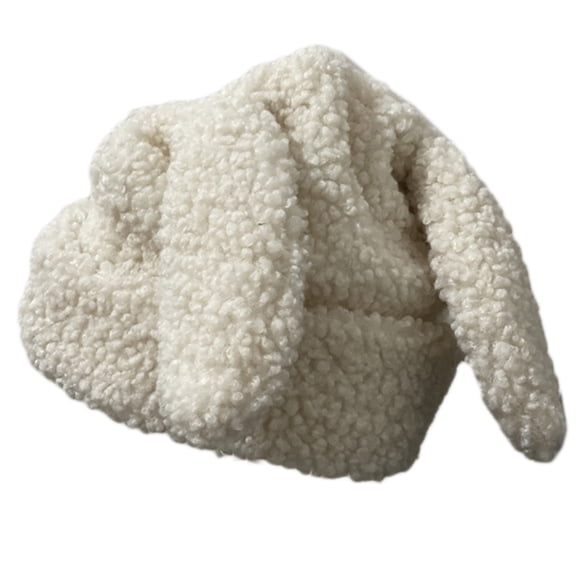 BYDOT Ladies Cute Rabbit Ears Woolen Hat Knitted Hat Solid Color Ear Protection Winter