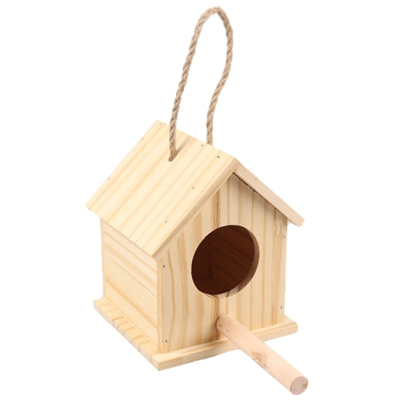 BYDOT Parakeet Nest Box Bedding Bird Nesting House For Cage Wooden Bird House Pet