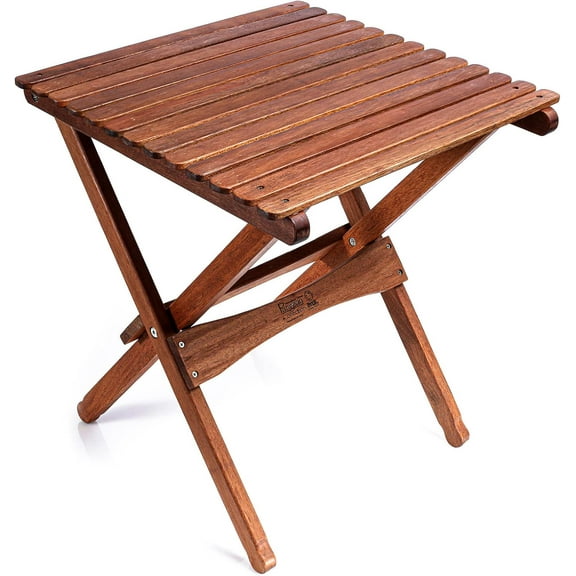 BYER OF MAINE, Pangean Folding Wooden Table, Easy to Fold and Carry Wooden Camp Table, Match Pangean Furniture, 20" L x 20" W x 22" H