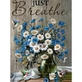 thumbnail image 1 of BYGFHLYW Diamond Art Kits for Adults, Just Breathe Daisy Flower Hummingbird 5D Full Round Drill DIY Diamond Painting, Rustic Floral Home Wall Decor, 11.8x15.8 Inch, 1 of 7