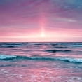 thumbnail image 1 of BYGFHLYW Diamond Art Kits for Adults, Pink Sunset Ocean Beach 5D Full Round Drill DIY Diamond Painting, Coastal Landscape Home Wall Decor, 13.8x13.8 Inch, 1 of 4