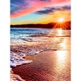 thumbnail image 1 of BYGFHLYW Diamond Art Kits for Adults, Sunset Beach Ocean 5D Full Round Drill DIY Diamond Painting, Coastal Landscape Home Wall Decor, 11.8x15.8 Inch, 1 of 7