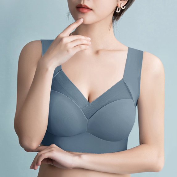 BYHONG 1 Pieces Lace Bra Plus Size Bra Women Underwear Bralette Crop Top Female Bra Large Top Female Push Up Brassiere Laced Bra Bra for Women Navy XL