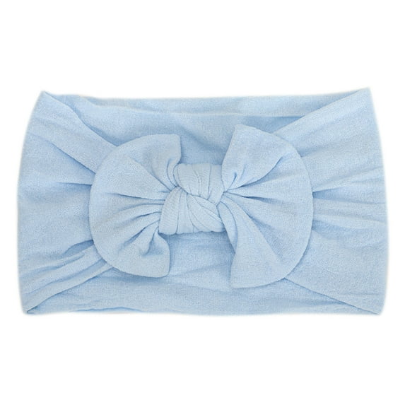 BYHONG 1Pc Cute Baby Toddler Bowknot Headband Hairband Headwear Soft Baby Gifts Blue One Size