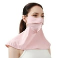 thumbnail image 1 of BYHONG 3D Structured Sun Protective Scarf Shoulder Coverage UPF 50+ Lightweight Windproof Face Mask for Summer Outdoor Pink_006 One Size, 1 of 3