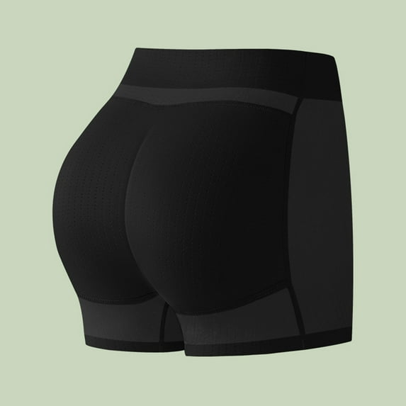 BYHONG Body Sculpting Artifact Lifting Pants Peach Beautiful Pad Seamless Underwear Panties for Women Black L