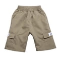 thumbnail image 1 of BYHONG Boys Cargo Shorts Youth Boy's Casual Loose Stretch Shorts Kids Outdoor Cargo Bottoms Khaki_002 140, 1 of 8