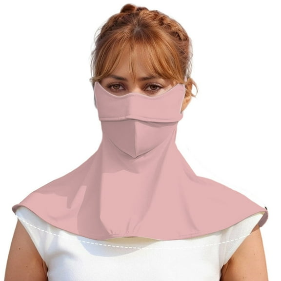 BYHONG Breathable Sun Protective Scarf for Women UPF 50+ Lightweight Neck Gaiter for Outdoor Activities Cycling Hiking Travel Summer Pink One Size