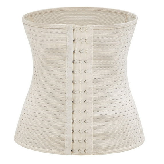 BYHONG Breathable Waist Tummy Girdle Belt Sport Body Shaper Trainer Control Corset Beige M