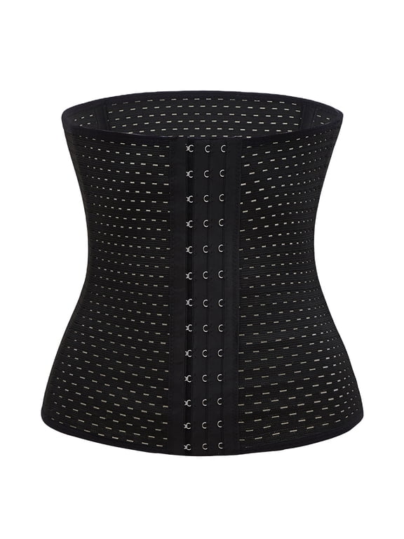BYHONG Breathable Waist Tummy Girdle Belt Sport Body Shaper Trainer Control Corset Black XS