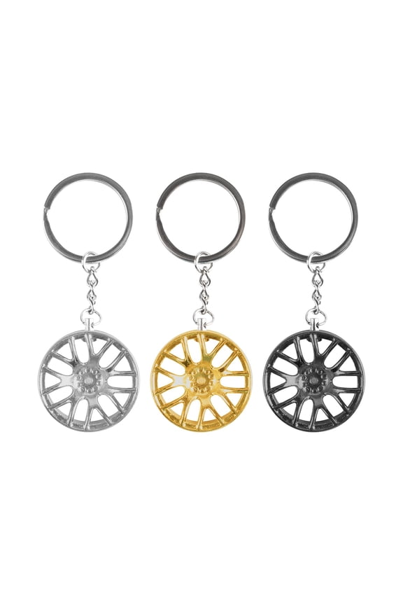 BYHONG Car Parts Metal Keychain Spinning Keychain Speed Manual Gearbox Wheel Tire Rim Keychain Keychains for Women White One Size