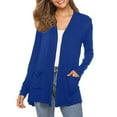 thumbnail image 1 of BYHONG Cardigan for Women Long Sleeve Open Front Cardigan Casual Loose Lightweight Cardigans with Pockets Blue L, 1 of 6