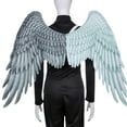 thumbnail image 1 of BYHONG Carnival Carnival Props Adult Party Fancy Dress Foldable Angel Dark Gray One Size, 1 of 3