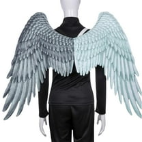 BYHONG Carnival Carnival Props Adult Party Fancy Dress Foldable Angel Dark Gray One Size