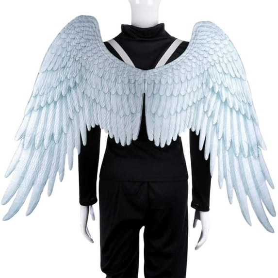 BYHONG Carnival Carnival Props Adult Party Fancy Dress Foldable Angel White One Size