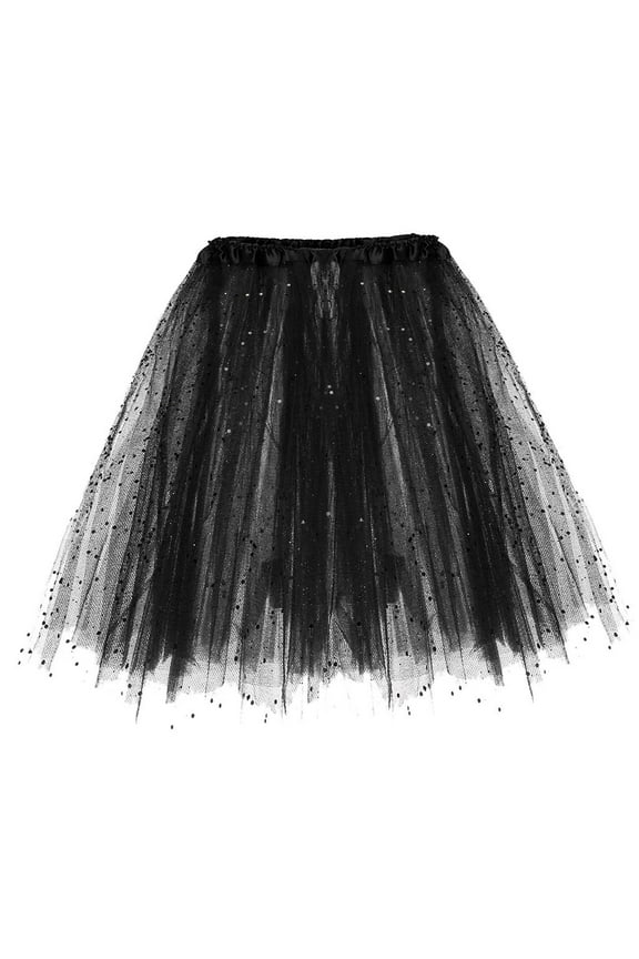 Carnival Women Fashion Solid Color Lace up Bow Puffy Skirt Handmade Skirt Performance Tutu Skirt Womens Skirt Black One Size