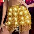 thumbnail image 1 of Bmisegm Carnival Women Sequin Tassel Mini Skirts Rave Fringe Scarf for Festival Women's Skirt Gold One Size, 1 of 4