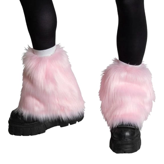 BYHONG Carnival Women's Fluffy Leg Warmers Winter Fluffy Leg Warmers Soft Women Extra Soft Legwarmer Warmer Pink One Size