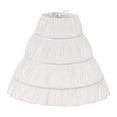 thumbnail image 1 of BYHONG Girls 3-Hoop Petticoat Skirt, One Size, White, 1 of 7