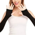 thumbnail image 1 of BYHONG Fingerless Gloves Long Warmer Punk Gothic Gloves Coffee One Size, 1 of 6