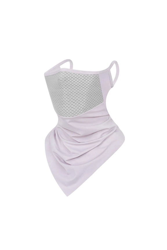 BYHONG Full Face Sun Protective Scarf for Outdoor Sports Lightweight Breathable Windproof Design with Mesh Panels Summer Wear Purple One Size