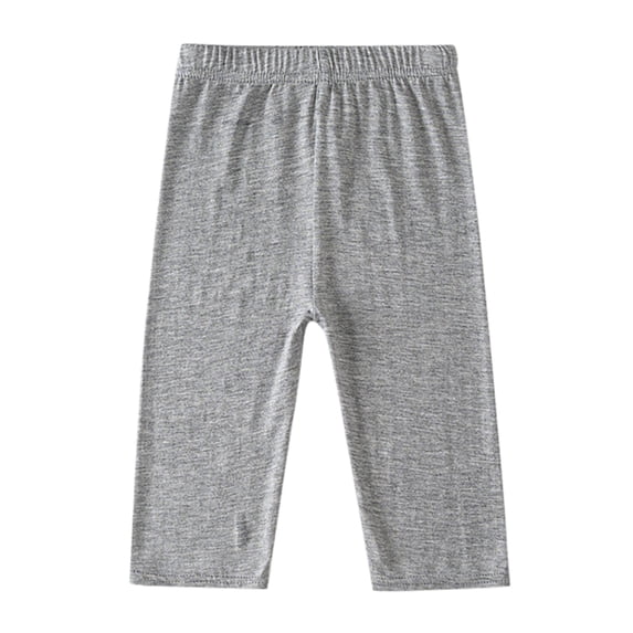 BYHONG Girls Athletic Shorts Capri Leggings Kids Running Pants Shorts Workout Tights Cropped Pants Shorts Pants Pants for Girls Grey 150(US Size)