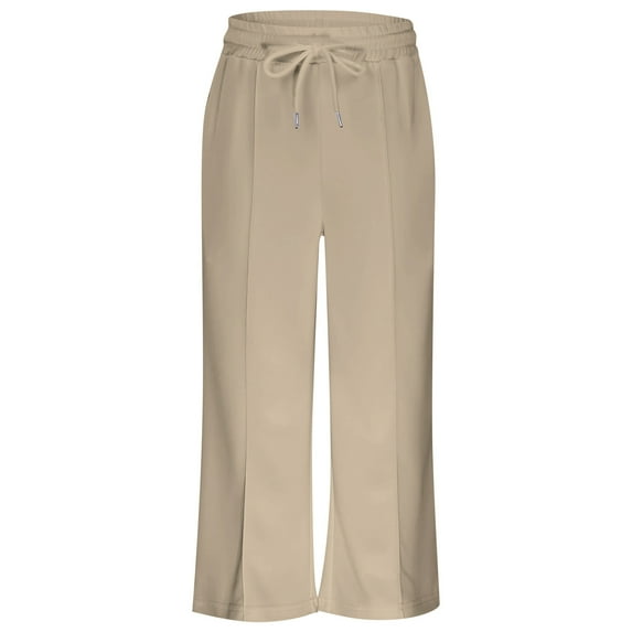 BYHONG Girls' Color Sportswear Solid Color Casual Pants Khaki 160