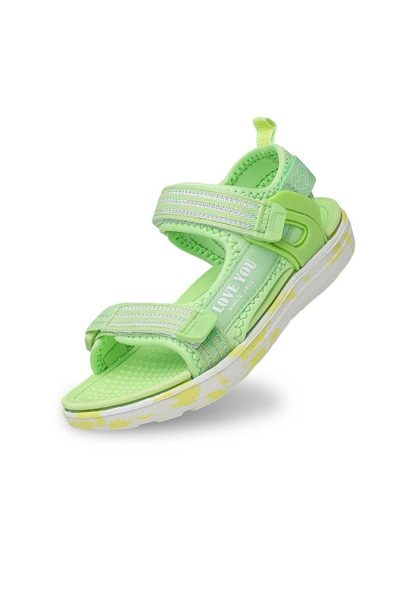 BYHONG Children's Fashion Solid Color Open Toe Breathable Comfortable Sandals Toddler Sandals for Outdoor Play Green 1
