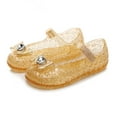 thumbnail image 1 of BYHONG Girls Sandals & Kids Shoes - Sparkly Jelly Glitter Sandals for Birthday & Dress Up | Toddler Princess Shoes | Soft Sole Party & Sandals for Little Girls Gold 9.5 (US Size), 1 of 6