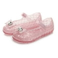 thumbnail image 1 of BYHONG Girls Sandals & Kids Shoes - Sparkly Jelly Glitter Sandals for Birthday & Dress Up | Toddler Princess Shoes | Soft Sole Party & Sandals for Little Girls Pink 11 (US Size), 1 of 8