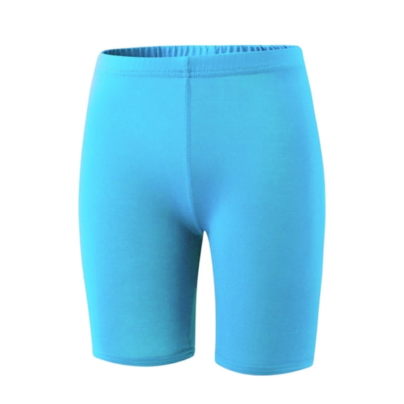 Bmisegm Girls Summer Shorts Elastic Waist Casual Comfortable Play Outfit Toddler Kids Athletic Breathable Soft Blue 4Y