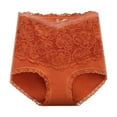 thumbnail image 1 of BYHONG High Waist Cotton Panties for Women Lace Sexy Plus Size Lift Seamless Briefs Underwear for Women Brick Red XXL, 1 of 3