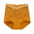 thumbnail image 1 of BYHONG High Waist Cotton Panties for Women Lace Plus Size Lift Seamless Briefs Gold XL, 1 of 4