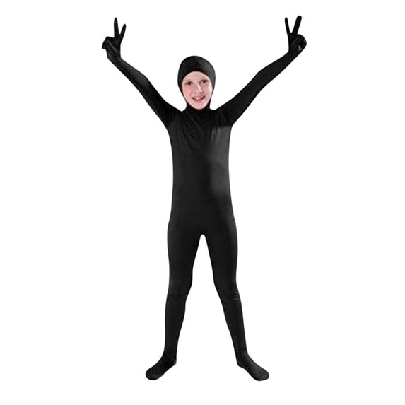 BYHONG Jumpsuits for Toddler Unisex Solid Color Stage Performance Seamless Tight Bodysuit for and Dance D-Black C