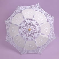 BYHONG Lace Embroidered Sun Parasol Umbrella Bridal Wedding Dancing Party Photo Show Umbrellas Rain Umbrellas White One Size