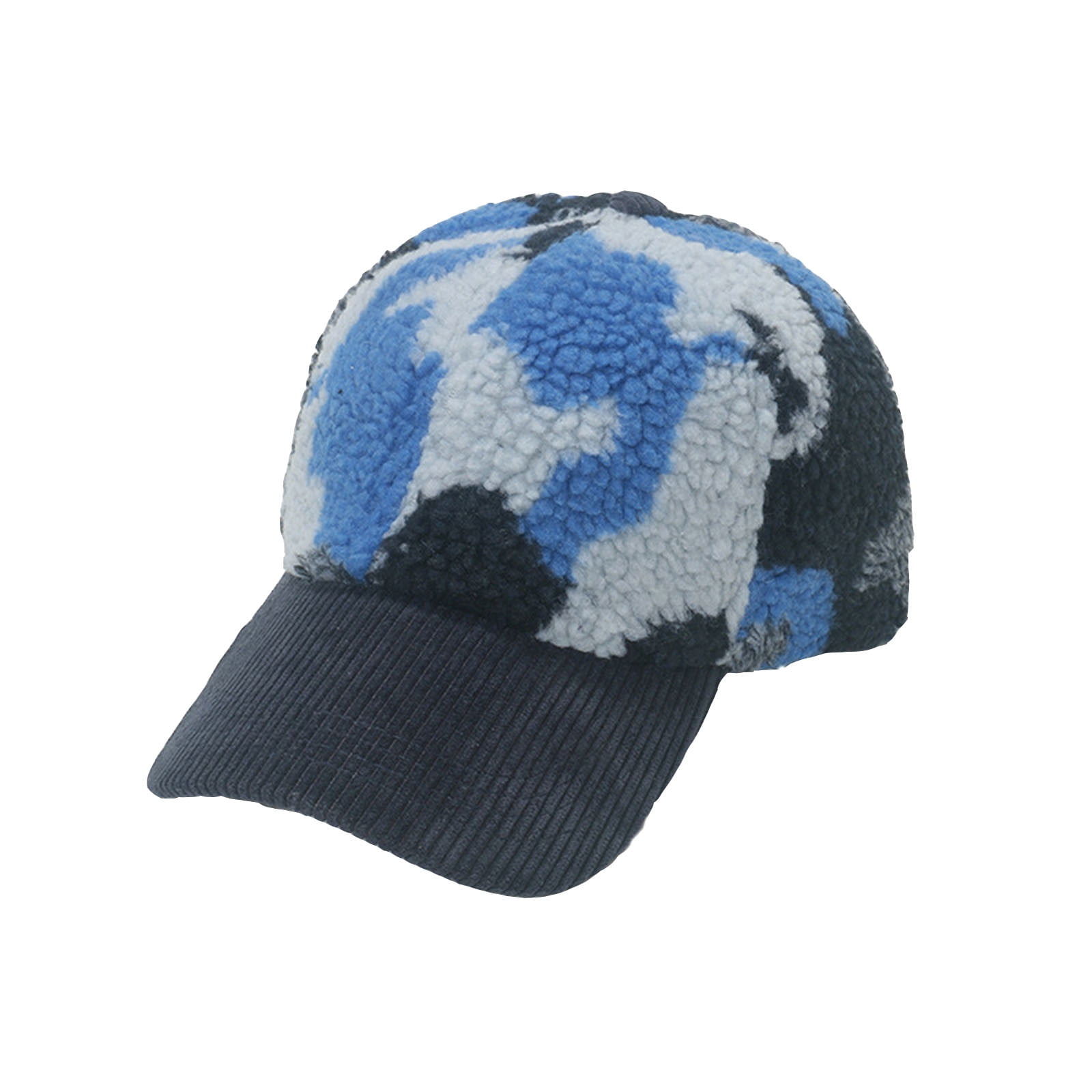 BYHONG Lamb Wool Baseball Caps Warm Winter Fleece Lamb Wool Cap for Men