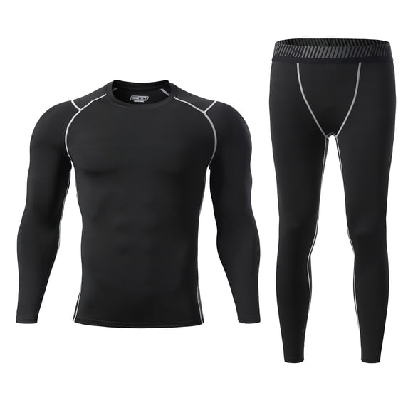BYHONG Mens Thermal Underwear Mens Plush Thickening and Quick Heating Clothing Pant Set Clothes for Women Grey L