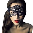 thumbnail image 1 of BYHONG Party Masquerade Sequins False FaÃ§ade Beaded Plush Butterfly Party Black One Size, 1 of 4