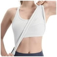 thumbnail image 1 of Bmisegm Ribbed Workout Short Racerback Tank Tops for Women with Built in Bra Women's Vests White XL, 1 of 6