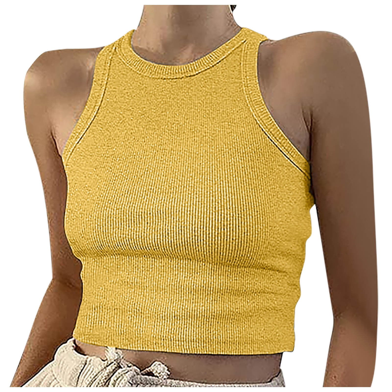 Mustard yellow vest top discount