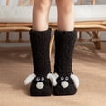 thumbnail image 1 of BYHONG Socks for Women Fuzzy Socks for Men & Women Cozy Winter Warm Slipper Socks Microfiber Soft Home Sleeping Socks Running Socks Womens Black One Size, 1 of 3