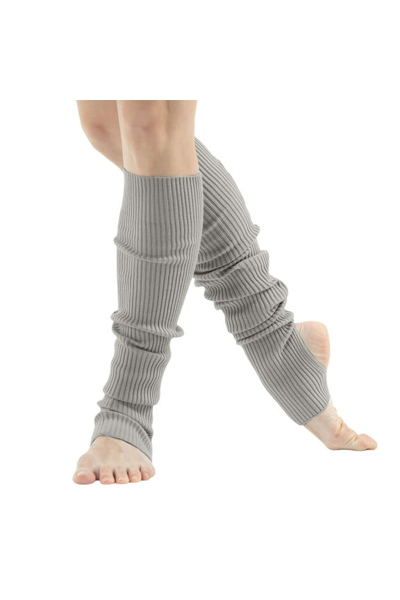 Socks for Women Leg Warmers for Women Dance & Yoga | Open Toe & Heel Dance Socks | Eighty’s 80s Ribbed Party Socks | Warm Sports Socks Running Socks Womens Silver One Size