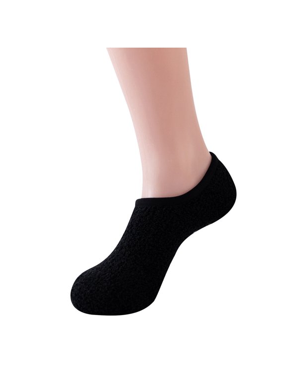 Socks for Women Sock Sets Womens Floor Socks Autumn and Winter Thickened Adult Soft Soled Slippers Socks Yoga Early Education Thick Indoor Home Anti Socks Running Socks Womens Black One Size