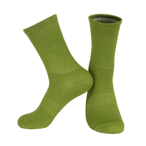 BYHONG Socks for Women Breathable Thin Wicking Ladies Casual Socks Candy Colors Mid Calf All Sports Socks Running Socks Womens Green One Size