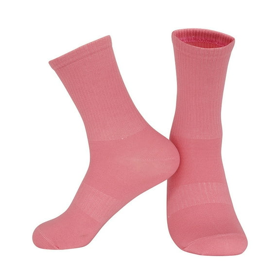 BYHONG Socks for Women Breathable Thin Wicking Ladies Casual Socks Candy Colors Mid Calf All Sports Socks Running Socks Womens Hot Pink One Size
